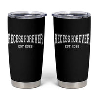 Retired Teacher Tumbler Cup Retro Varsity Vintage Recess Forever Retirement 2026