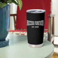 Retired Teacher Tumbler Cup Retro Varsity Vintage Recess Forever Retirement 2026