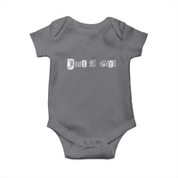Just A Girl Baby Onesie Gothic Blackletter Typography Design