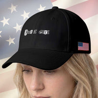 Just A Girl Baseball Cap Gothic Blackletter Typography Design