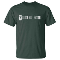 Just A Girl T Shirt Gothic Blackletter Typography Design