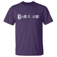 Just A Girl T Shirt Gothic Blackletter Typography Design