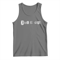 Just A Girl Tank Top Gothic Blackletter Typography Design