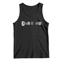 Just A Girl Tank Top Gothic Blackletter Typography Design