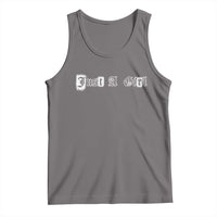 Just A Girl Tank Top Gothic Blackletter Typography Design