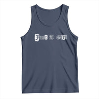 Just A Girl Tank Top Gothic Blackletter Typography Design