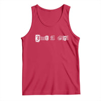 Just A Girl Tank Top Gothic Blackletter Typography Design