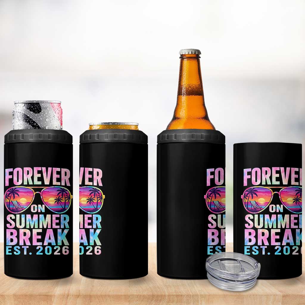 Retired Teacher 4 in 1 Can Cooler Tumbler Forever On Summer Break Retirement 2026