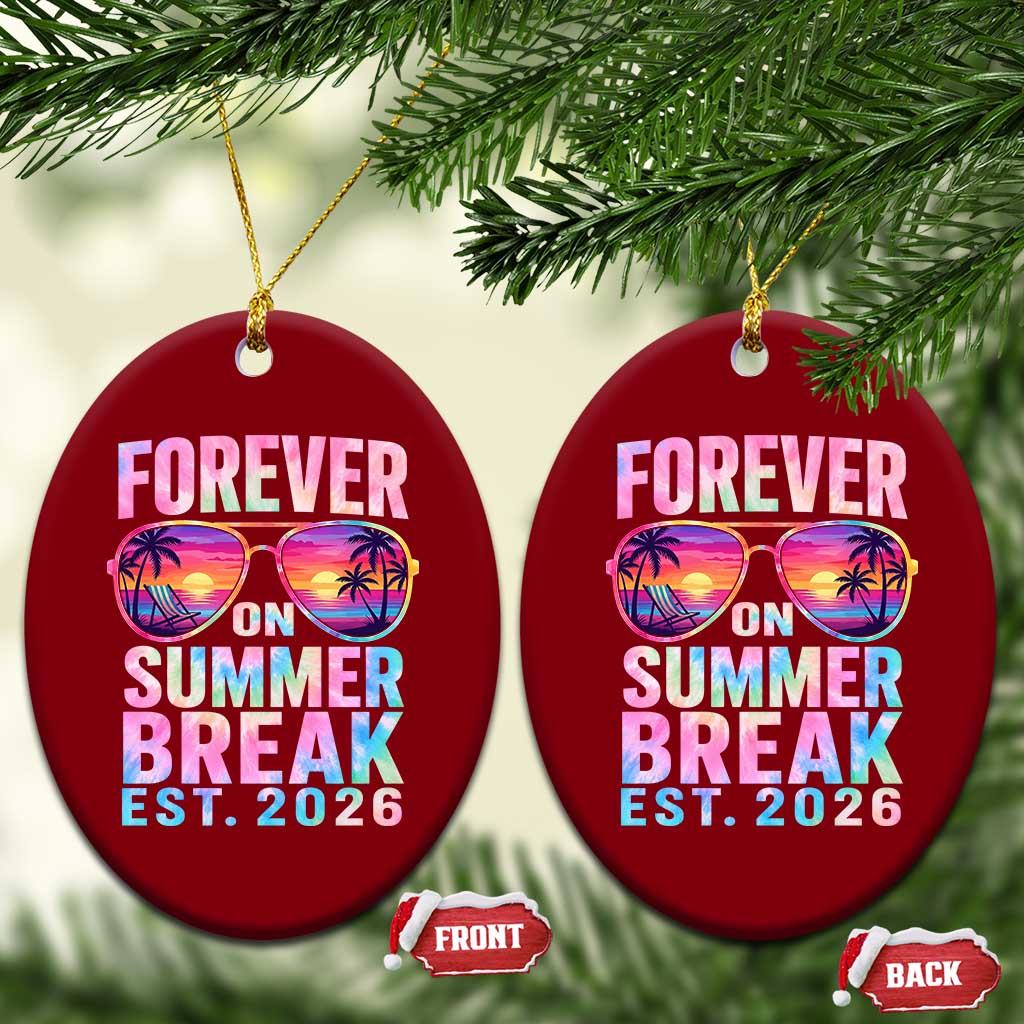 Retired Teacher Ceramic Ornament Forever On Summer Break Retirement 2026