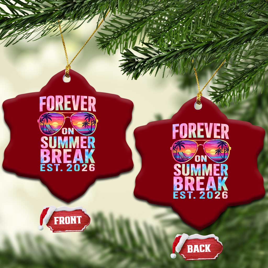 Retired Teacher Ceramic Ornament Forever On Summer Break Retirement 2026