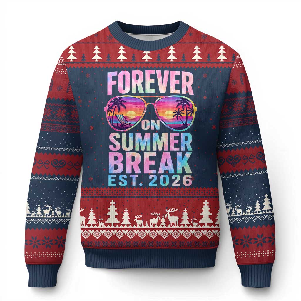 Retired Teacher Ugly Christmas Sweater Forever On Summer Break Retirement 2026