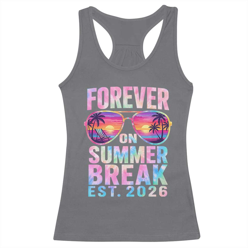 Retired Teacher Racerback Tank Top Forever On Summer Break Retirement 2026