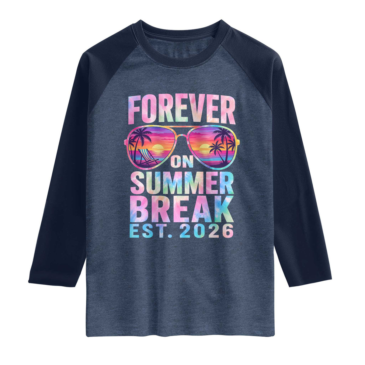Retired Teacher Raglan Shirt Forever On Summer Break Retirement 2026
