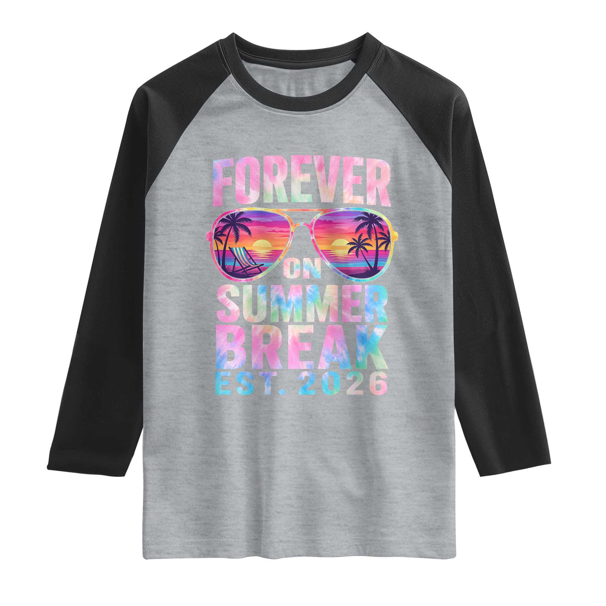 Retired Teacher Raglan Shirt Forever On Summer Break Retirement 2026