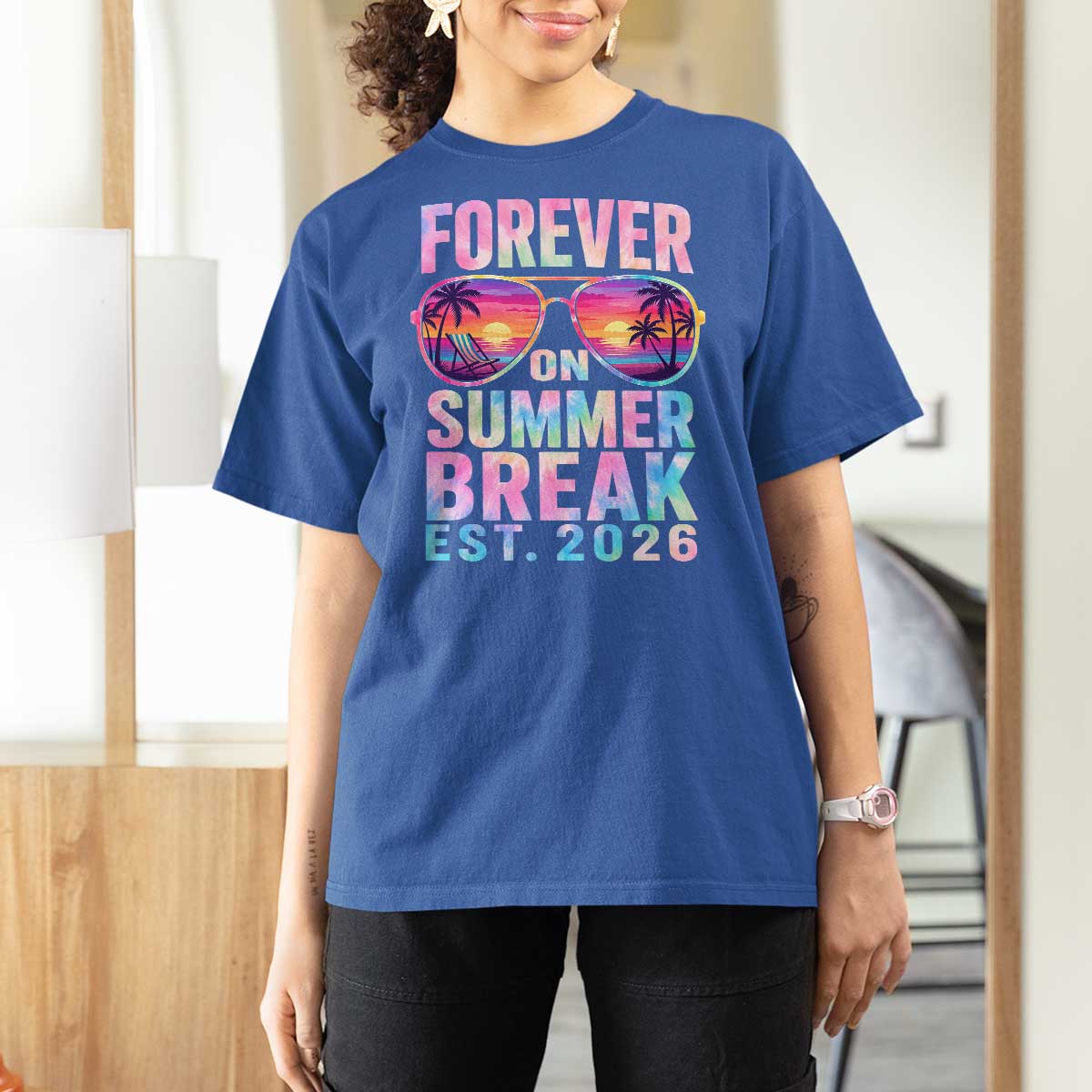 Retired Teacher T Shirt For Women Forever On Summer Break Retirement 2026