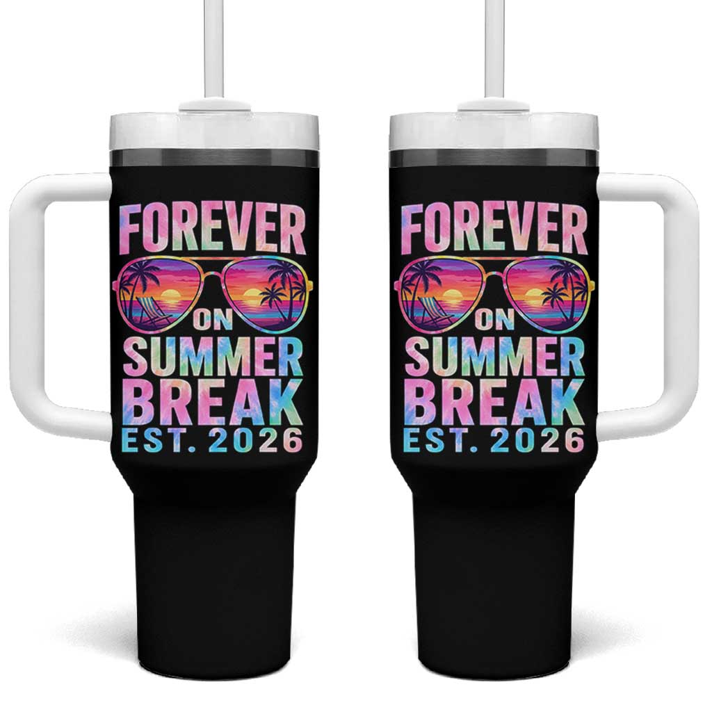 Retired Teacher Tumbler With Handle Forever On Summer Break Retirement 2026