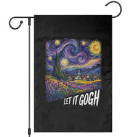 Let it Gogh Funny Vincent Van Gogh Starry Night Garden Flag