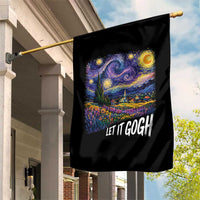 Let it Gogh Funny Vincent Van Gogh Starry Night Garden Flag