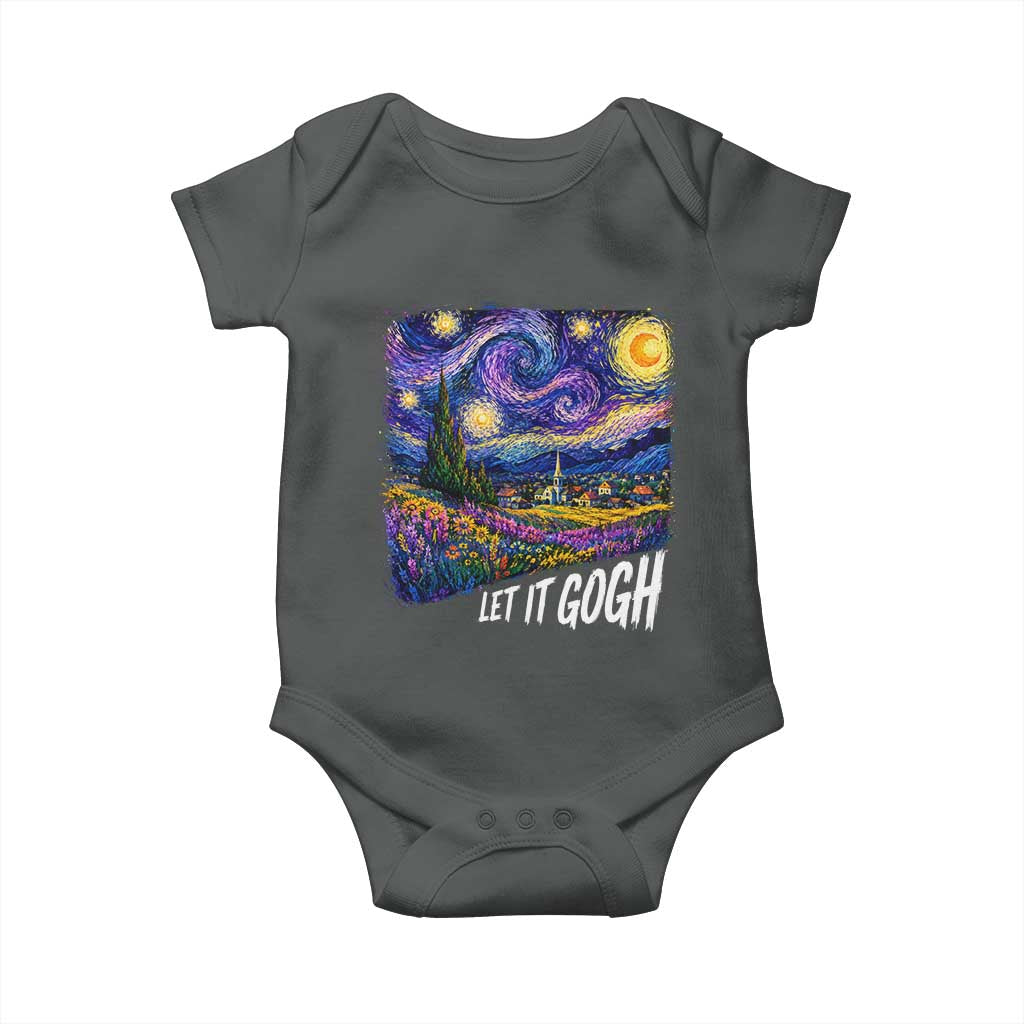 Let it Gogh Funny Vincent Van Gogh Starry Night Baby Onesie