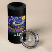 Let it Gogh Funny Vincent Van Gogh Starry Night 4 in 1 Can Cooler Tumbler