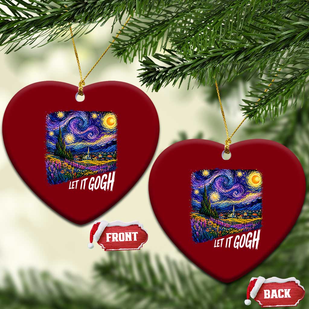 Let it Gogh Funny Vincent Van Gogh Starry Night Ceramic Ornament