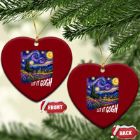 Let it Gogh Funny Vincent Van Gogh Starry Night Ceramic Ornament