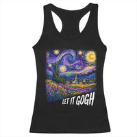 Let it Gogh Funny Vincent Van Gogh Starry Night Racerback Tank Top