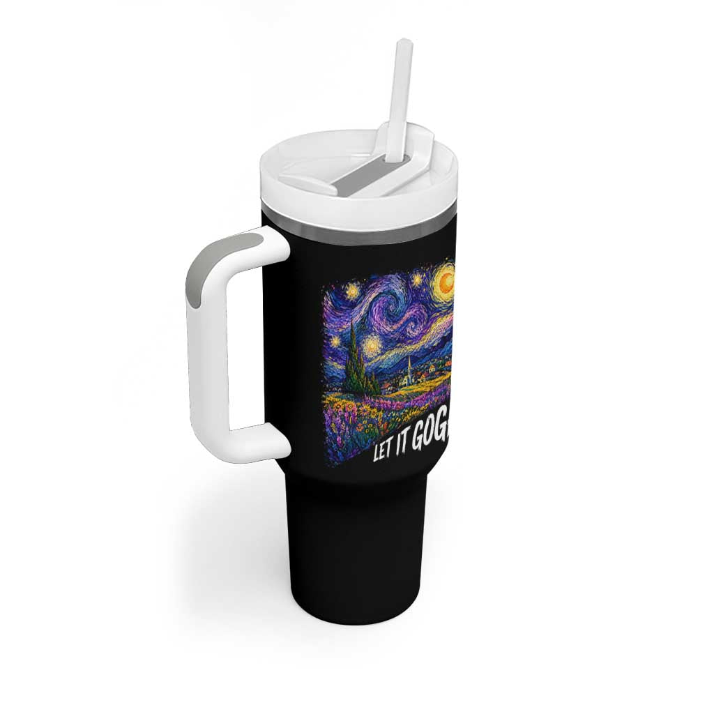 Let it Gogh Funny Vincent Van Gogh Starry Night Tumbler With Handle