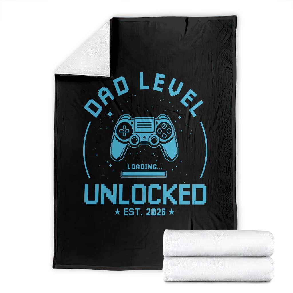 Promoted to Dad 2026 Throw Blanket New Dad Gifts for First Time Daddy Fathers Day