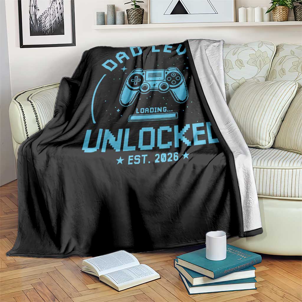 Promoted to Dad 2026 Throw Blanket New Dad Gifts for First Time Daddy Fathers Day