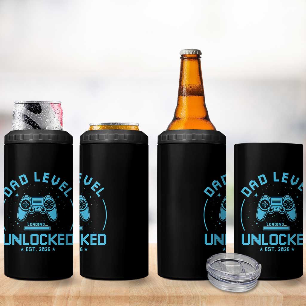 Promoted to Dad 2026 4 in 1 Can Cooler Tumbler New Dad Gifts for First Time Daddy Fathers Day