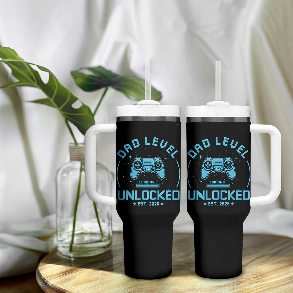 Promoted to Dad 2026 Tumbler With Handle New Dad Gifts for First Time Daddy Fathers Day