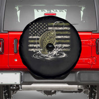Flounder Fishing Camouflage American Flag Spare Tire Cover Patriotic Flatfish Angler Gift Saltwater Fishing Lovers