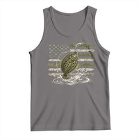 Flounder Fishing Camouflage American Flag Tank Top Patriotic Flatfish Angler Gift Saltwater Fishing Lovers
