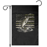 Camouflage American Flag Trout Fishing Garden Flag Patriotic Saltwater Angler Gift Sea Fishing Lovers