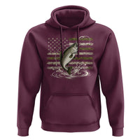 Camouflage American Flag Trout Fishing Hoodie Patriotic Saltwater Angler Gift Sea Fishing Lovers