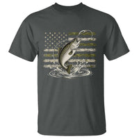 Camouflage American Flag Trout Fishing T Shirt Patriotic Saltwater Angler Gift Sea Fishing Lovers