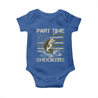 Part Time Hooker Baby Onesie Retro Funny Fishing Camouflage Camo US Flag