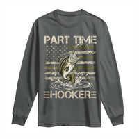 Part Time Hooker Long Sleeve Shirt Retro Funny Fishing Camouflage Camo US Flag