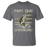 Part Time Hooker T Shirt Retro Funny Fishing Camouflage Camo US Flag