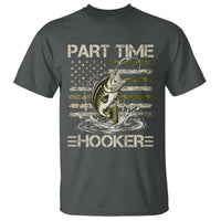 Part Time Hooker T Shirt Retro Funny Fishing Camouflage Camo US Flag