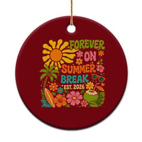 Retired Teacher Gift Ceramic Ornament Forever On Summer Break Retirement 2026 Vintage Flower Graphic