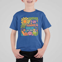 Retired Teacher Gift T Shirt For Kid Forever On Summer Break Retirement 2026 Vintage Flower Graphic