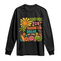 Retired Teacher Gift Long Sleeve Shirt Forever On Summer Break Retirement 2026 Vintage Flower Graphic