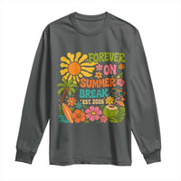 Retired Teacher Gift Long Sleeve Shirt Forever On Summer Break Retirement 2026 Vintage Flower Graphic