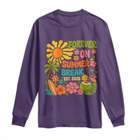 Retired Teacher Gift Long Sleeve Shirt Forever On Summer Break Retirement 2026 Vintage Flower Graphic
