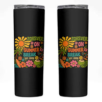 Retired Teacher Gift Skinny Tumbler Forever On Summer Break Retirement 2026 Vintage Flower Graphic