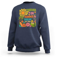 Retired Teacher Gift Sweatshirt Forever On Summer Break Retirement 2026 Vintage Flower Graphic