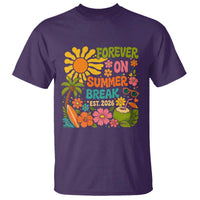 Retired Teacher Gift T Shirt Forever On Summer Break Retirement 2026 Vintage Flower Graphic