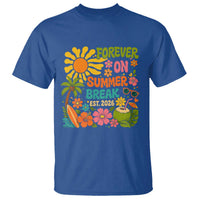 Retired Teacher Gift T Shirt Forever On Summer Break Retirement 2026 Vintage Flower Graphic